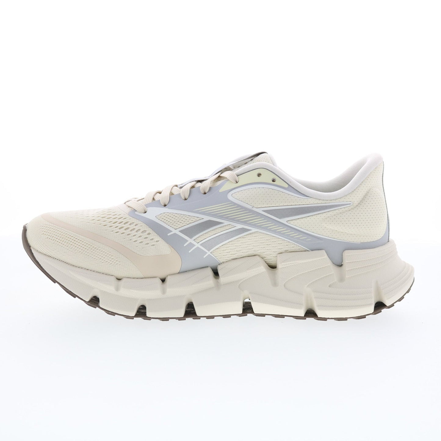 Reebok Floatzig 2 Mens Beige Canvas Lace Up Athletic Running Shoes