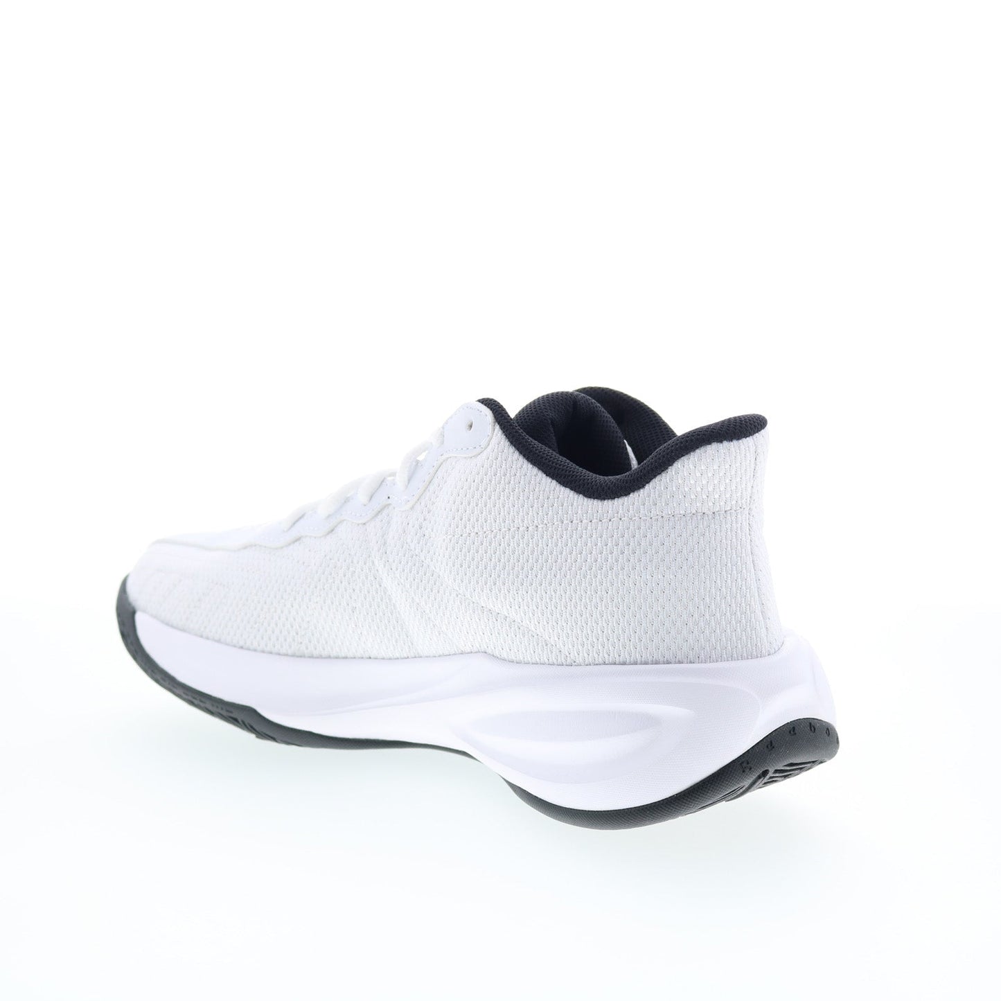 Reebok Press Mens White Canvas Lace Up Athletic Basketball Shoes