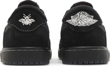 Nike Mens Travis Scott x Air Jordan 1 Low OG SP Sneakers - 'Black Phantom'