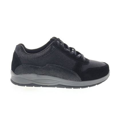 Drew Tuscany 10555-19 Mens Black Extra Wide Suede Lifestyle Sneakers Shoes