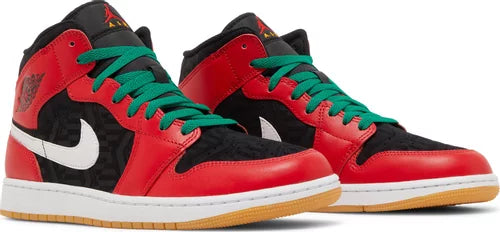Nike Mens Air Jordan 1 Mid SE Sneakers - 'Christmas'