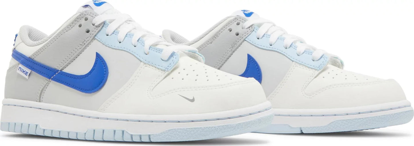 Nike Grade School Womens Dunk Low Sneakers - 'Just Stitch It - Hyper Royal'
