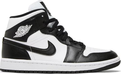 Womens Air Jordan 1 Mid Sneakers - 'Panda'