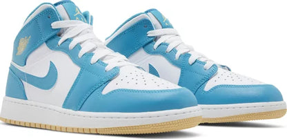 Nike Grade School Womens Air Jordan 1 Mid Sneakers - 'Aquatone'