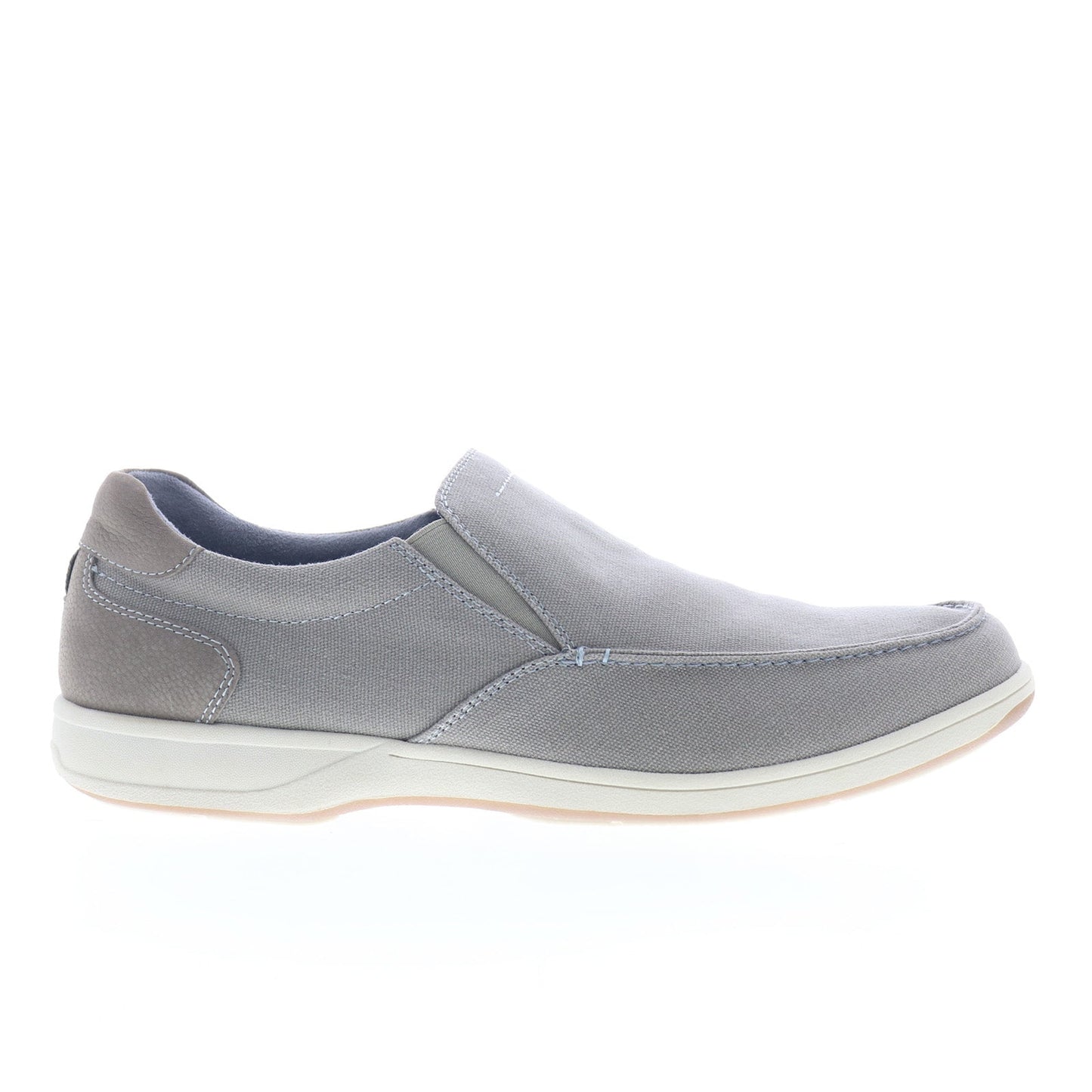 Florsheim Lakeside Canvas Slip On Mens Gray Wide Loafers Shoes