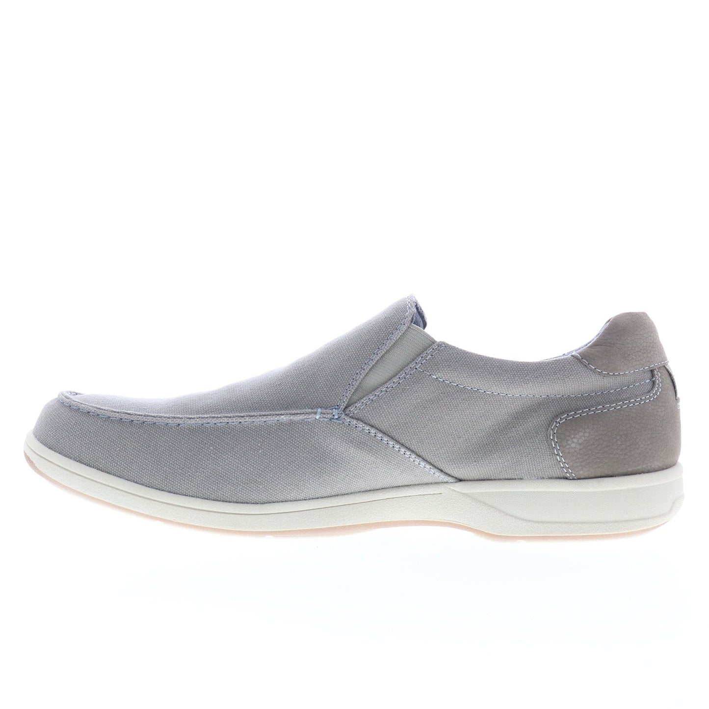 Florsheim Lakeside Canvas Slip On Mens Gray Wide Loafers Shoes