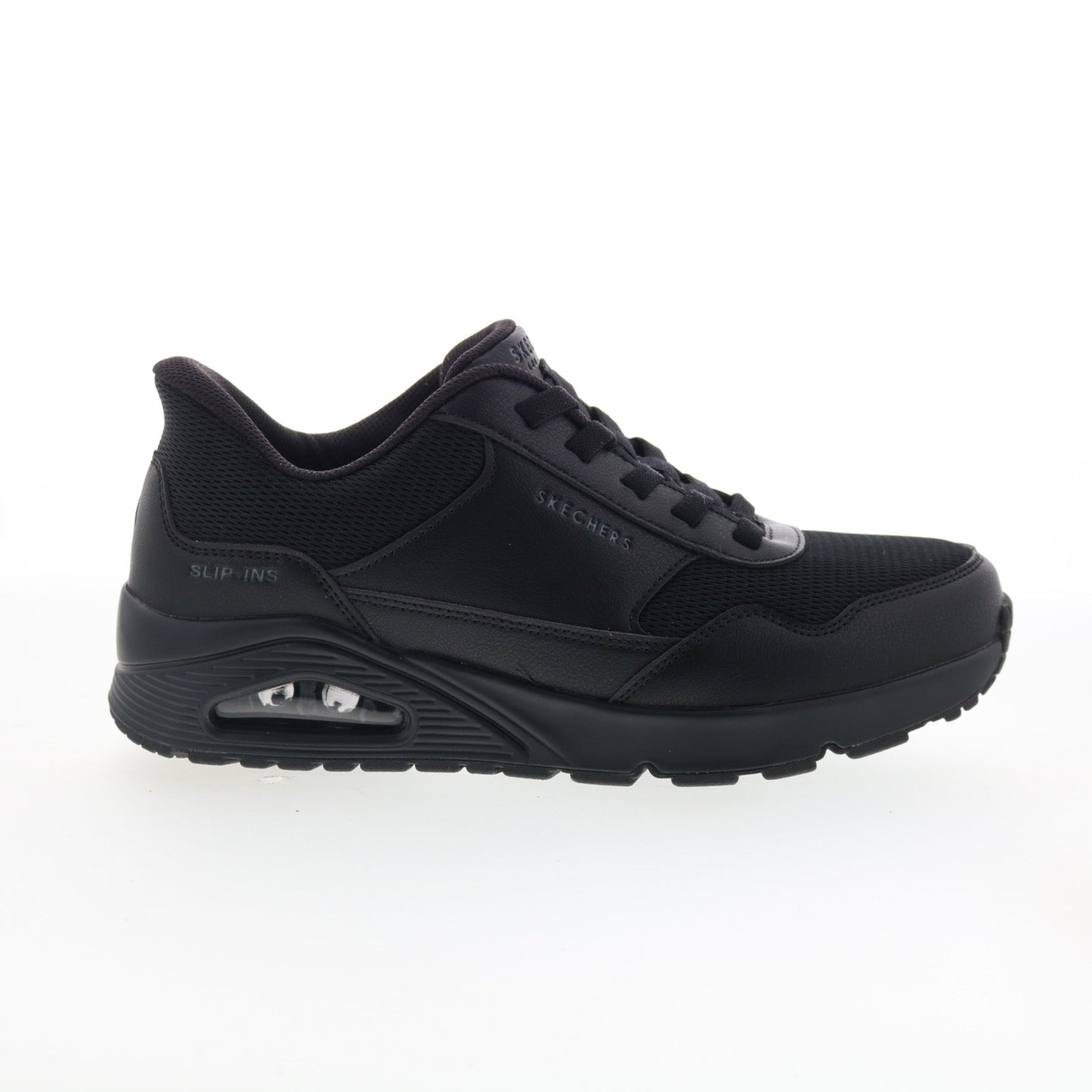 Skechers Uno - Banksia 183022-BBK Mens Black Lifestyle Sneakers Shoes