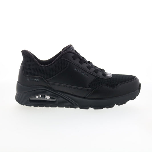 Skechers Uno - Banksia 183022-BBK Mens Black Lifestyle Sneakers Shoes