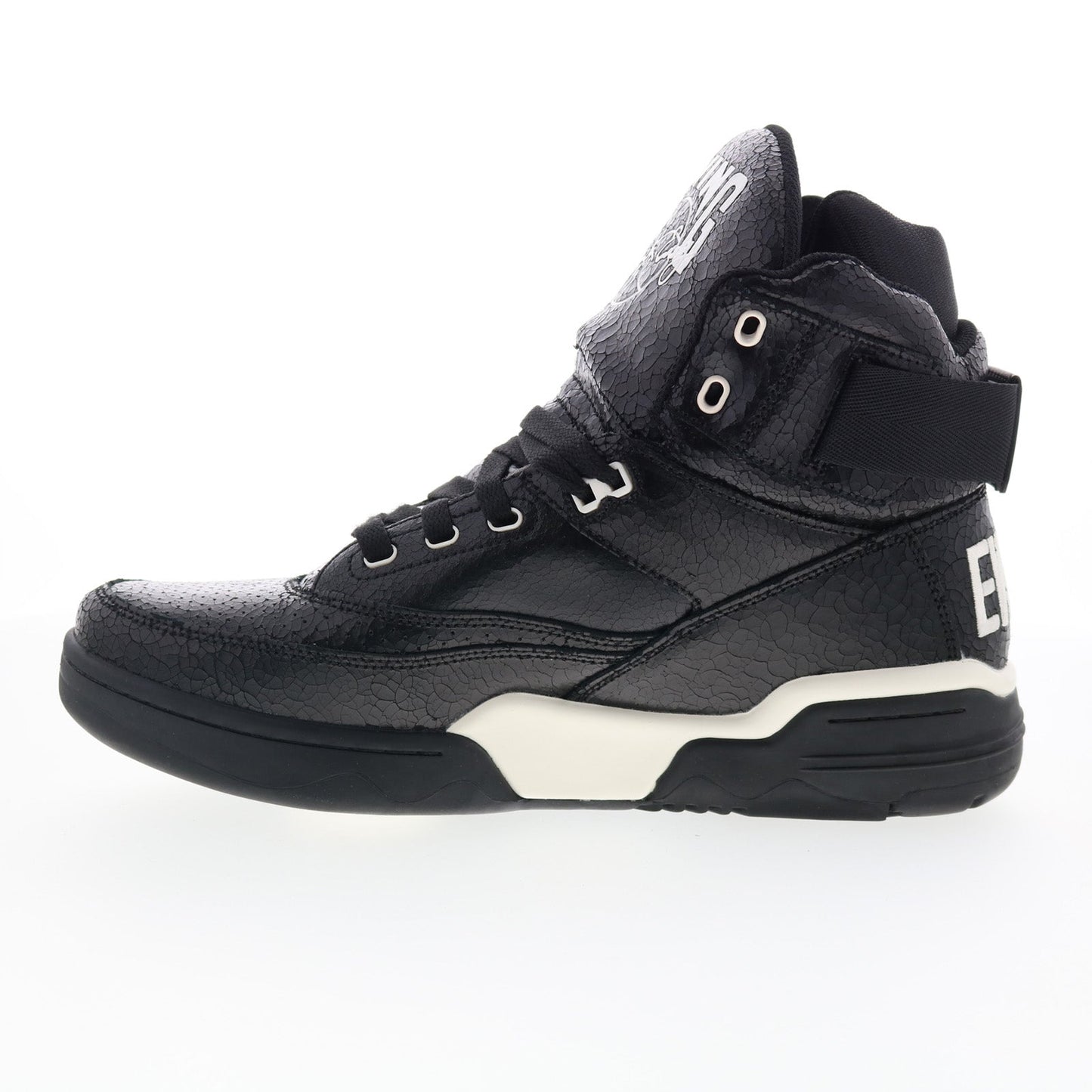 Ewing Athletics 33 HI Vintage Mens Black Leather Lifestyle Sneakers Shoes