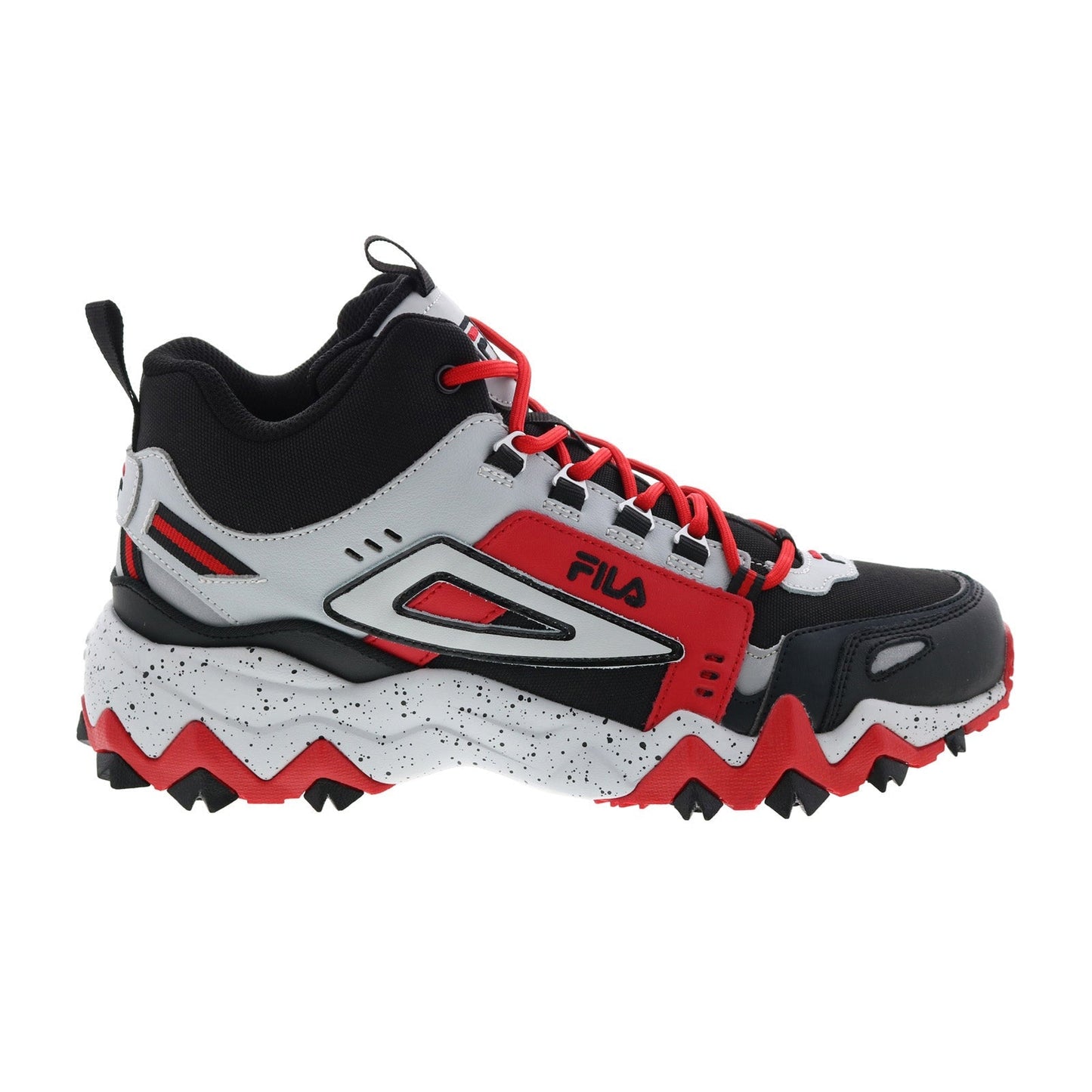 Fila Oakmont Trail Mid 1JM01276-014 Mens Black Leather Athletic Hiking Shoes