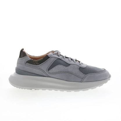 Johnston & Murphy 24-6279 Mens Gray Nubuck Lace Up Lifestyle Sneakers Shoes