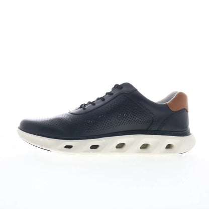 Johnston & Murphy 25-2975 Mens Black Leather Lifestyle Sneakers Shoes