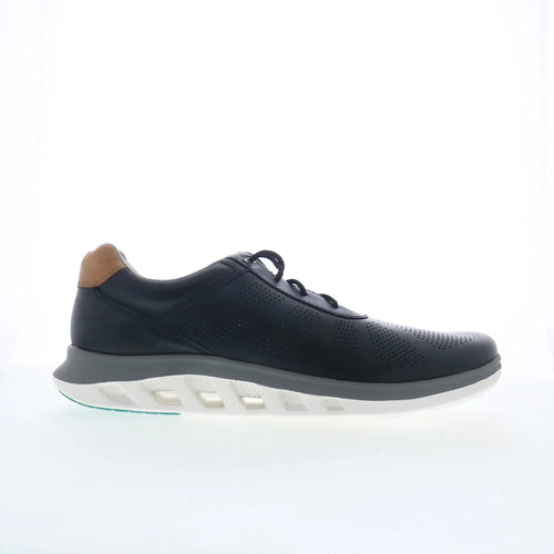 Johnston & Murphy 25-3821 Mens Black Leather Lifestyle Sneakers Shoes