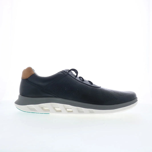 Johnston & Murphy 25-3821 Mens Black Leather Lifestyle Sneakers Shoes