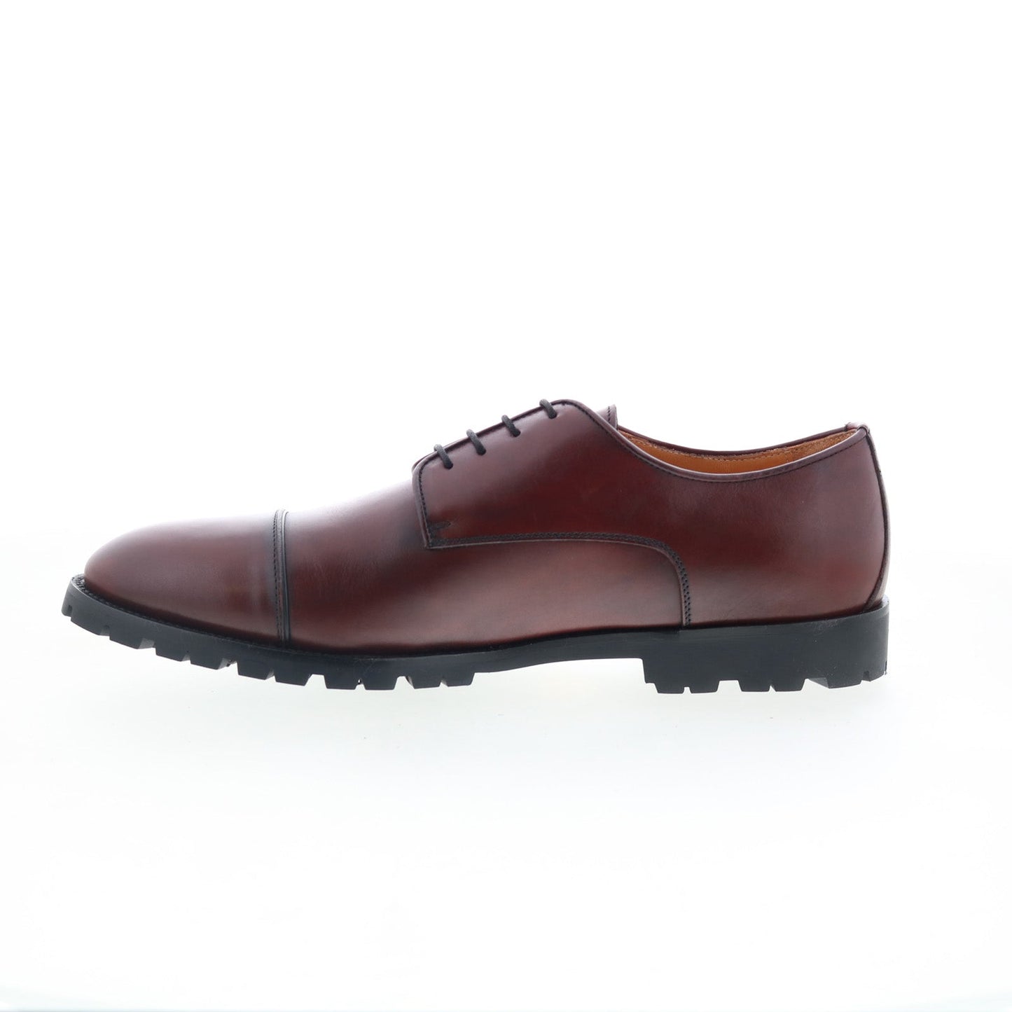 Zelli Italia James Italian Calfskin Mens Burgundy Oxfords Cap Toe Shoes