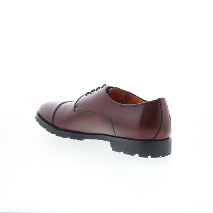 Zelli Italia James Italian Calfskin Mens Burgundy Oxfords Cap Toe Shoes