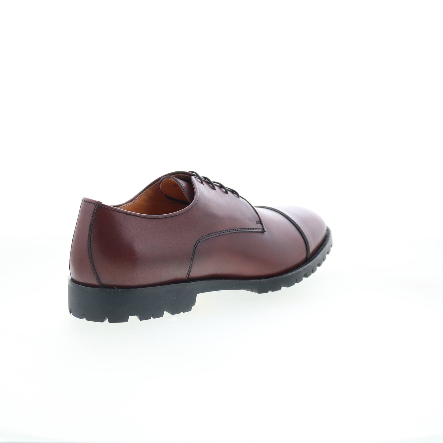 Zelli Italia James Italian Calfskin Mens Burgundy Oxfords Cap Toe Shoes