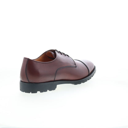 Zelli Italia James Italian Calfskin Mens Burgundy Oxfords Cap Toe Shoes