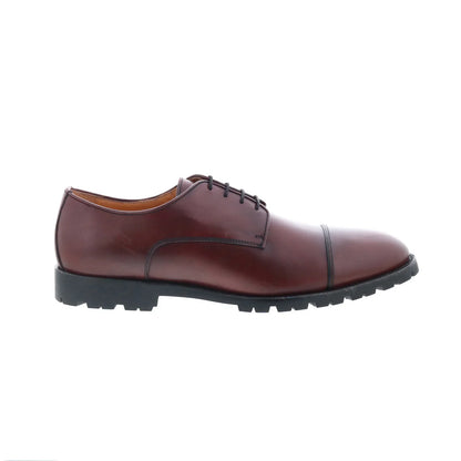 Zelli Italia James Italian Calfskin Mens Burgundy Oxfords Cap Toe Shoes