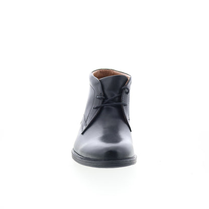 Clarks Whiddon Mid 26152914 Mens Black Wide Leather Lace Up Chukkas Boots