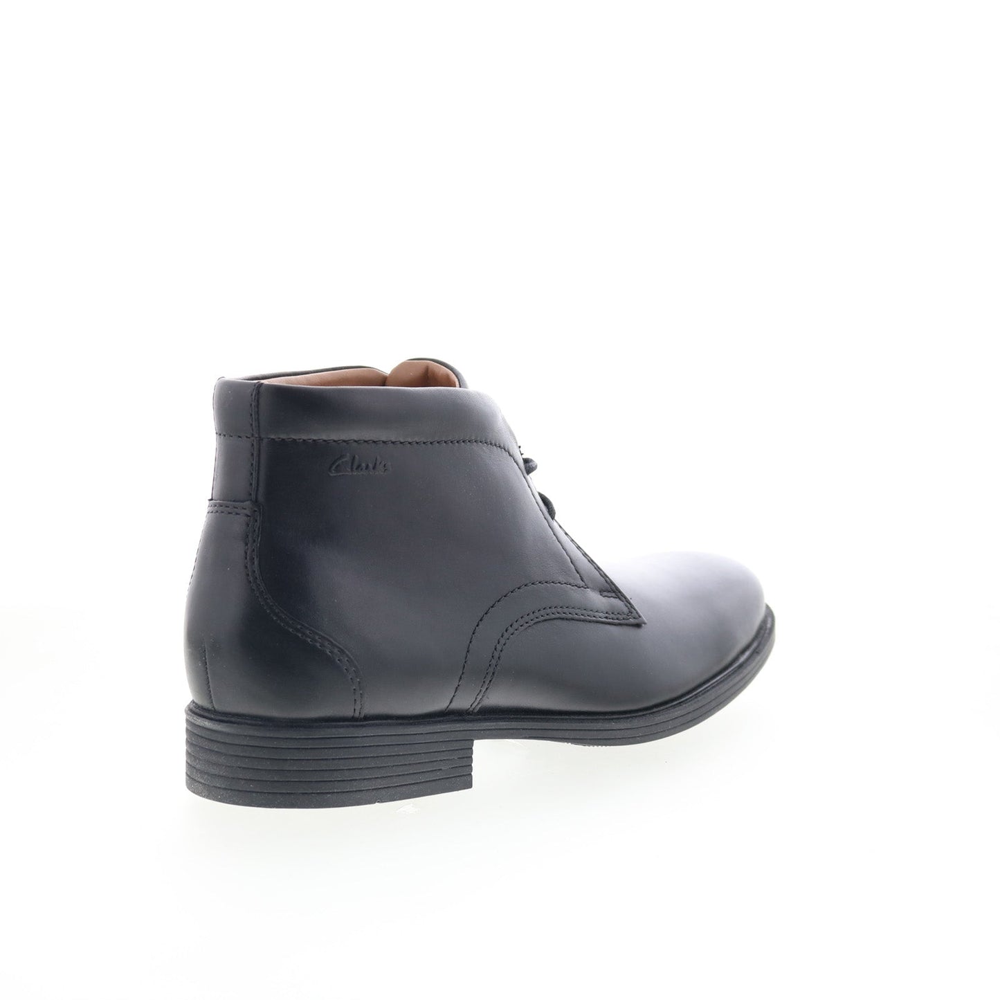 Clarks Whiddon Mid 26152914 Mens Black Wide Leather Lace Up Chukkas Boots