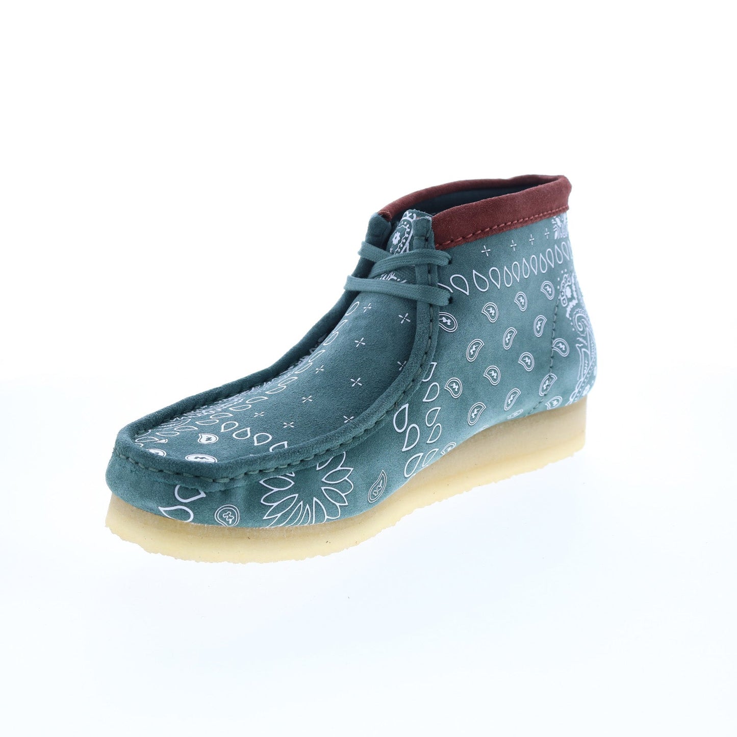 Clarks Wallabee Boot 26168803 Mens Green Suede Lace Up Chukkas Boots
