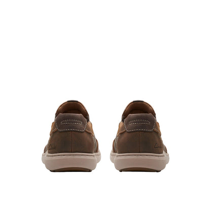 Clarks Mapstone Step Mens Brown Wide Loafers & Slip Ons Casual Shoes