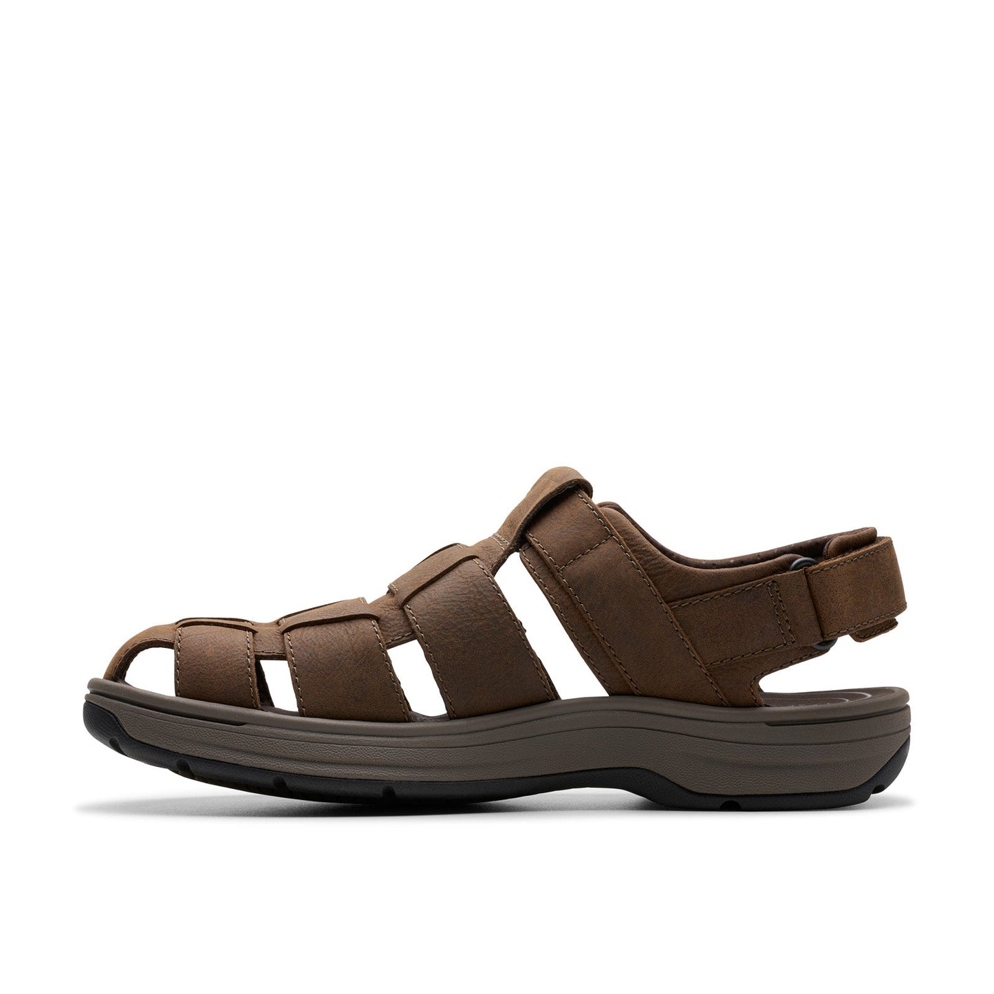 Clarks Saltway Cove 26176900 Mens Brown Leather Strap Sport Sandals Shoes