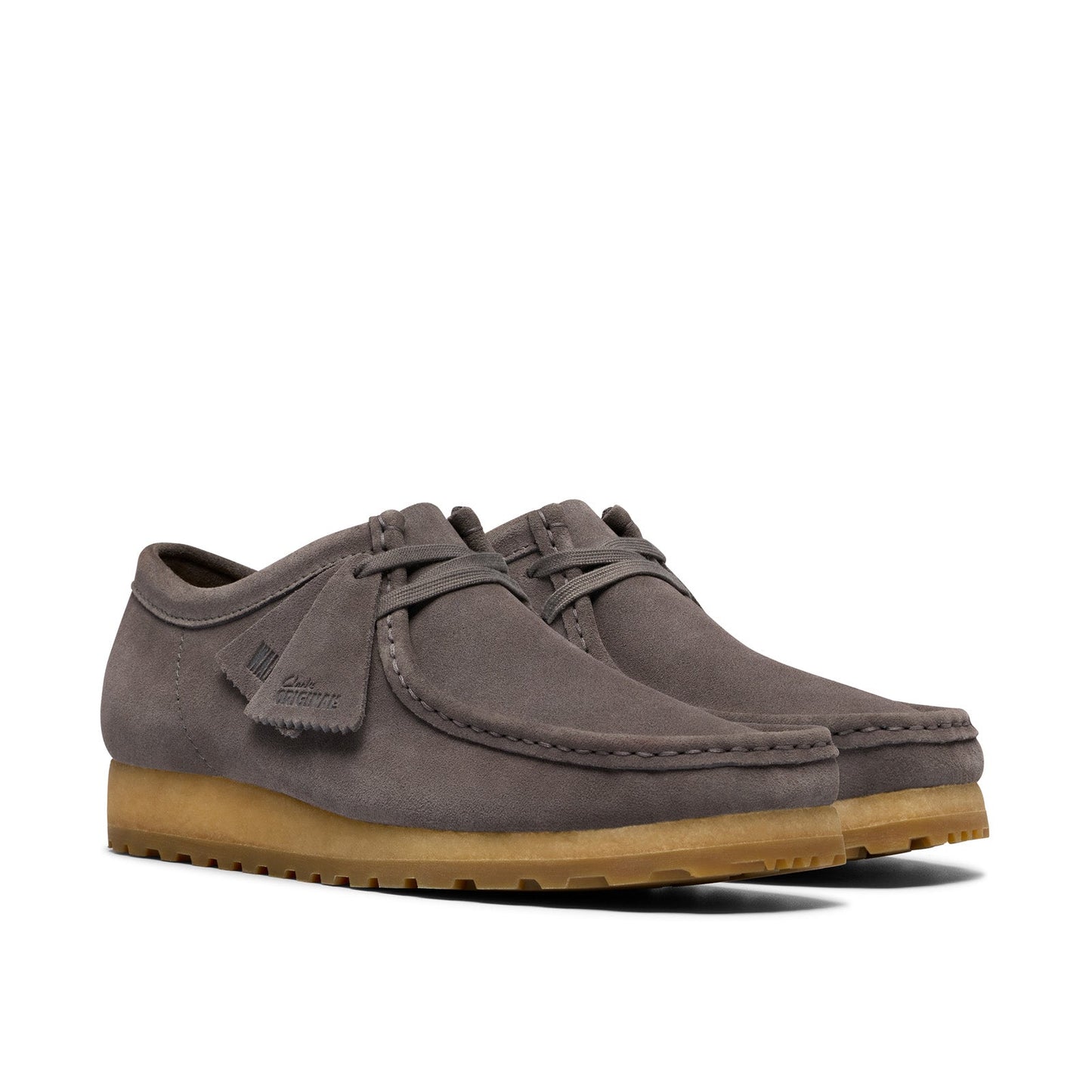 Clarks Wallabee RB 26183095 Mens Gray Oxfords & Lace Ups Casual Shoes
