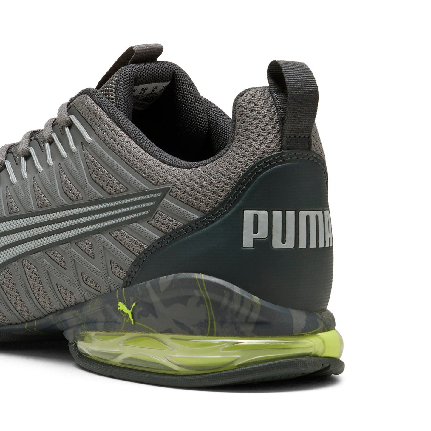 Puma Voltaic Evo Hit The Wall Mens Gray Mesh Athletic Running Shoes