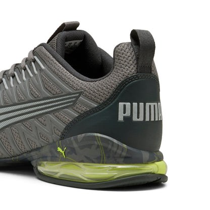 Puma Voltaic Evo Hit The Wall Mens Gray Mesh Athletic Running Shoes