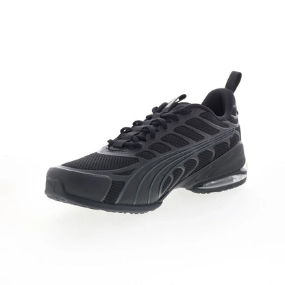 Puma Voltra 31258901 Mens Black Leather Lace Up Lifestyle Sneakers Shoes