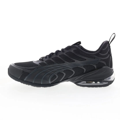 Puma Voltra 31258901 Mens Black Leather Lace Up Lifestyle Sneakers Shoes