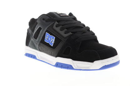 DC Stag 320188-BKB Mens Black Suede Lace Up Skate Inspired Sneakers Shoes