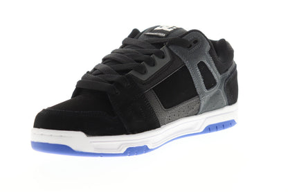 DC Stag 320188-BKB Mens Black Suede Lace Up Skate Inspired Sneakers Shoes