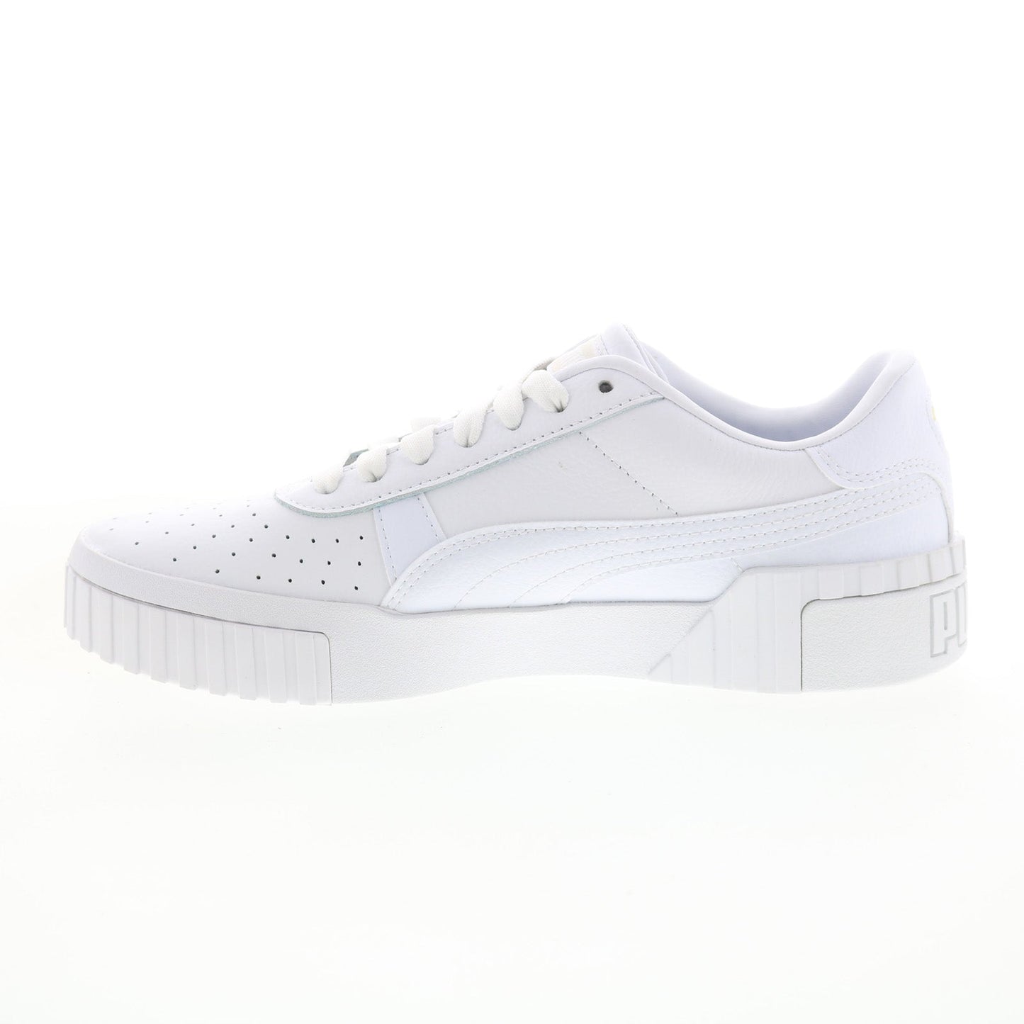 Puma Cali 36915501 Womens White Leather Lace Up Lifestyle Sneakers Shoes