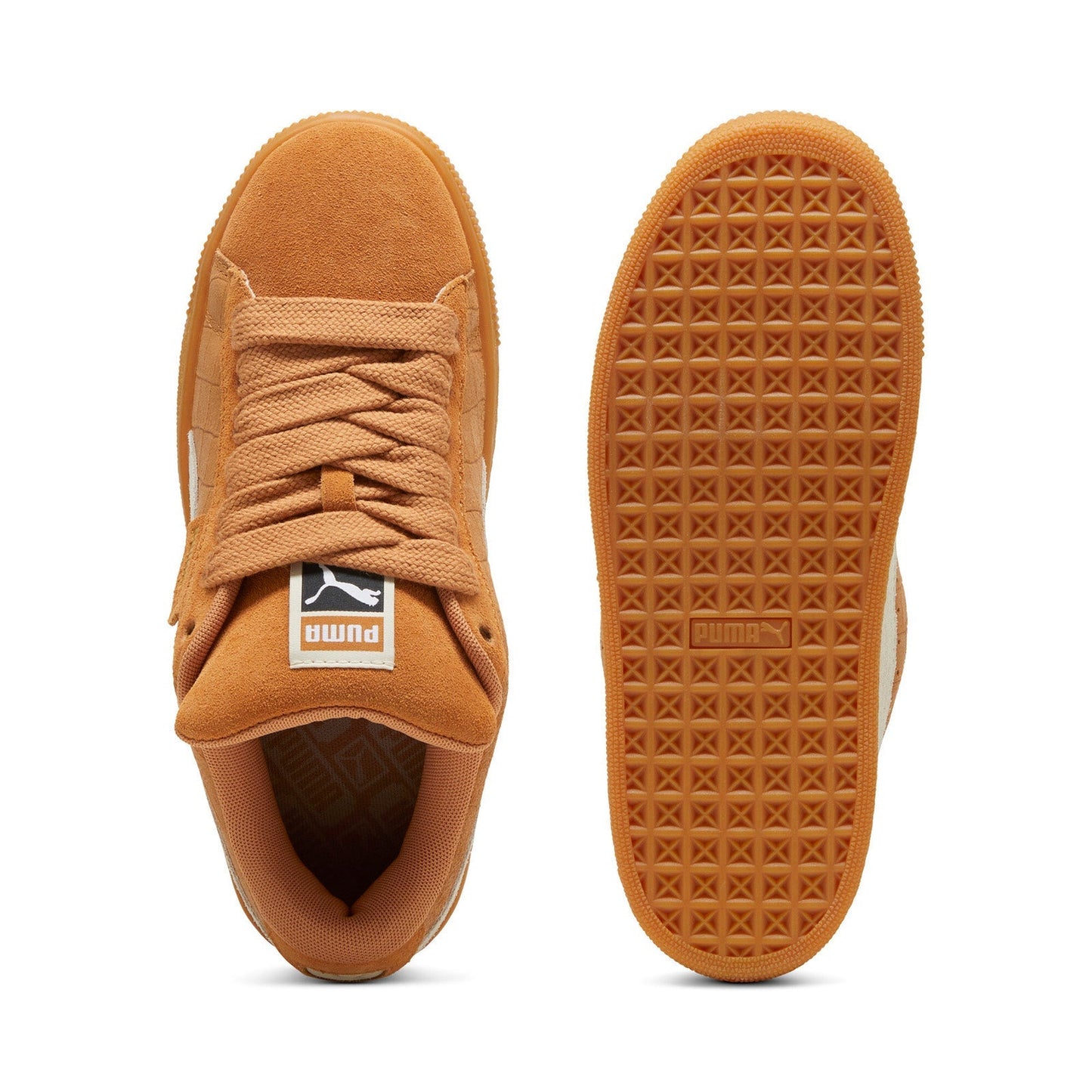 Puma Suede XL Elevated 39967202 Womens Orange Suede Lifestyle Sneakers Shoes