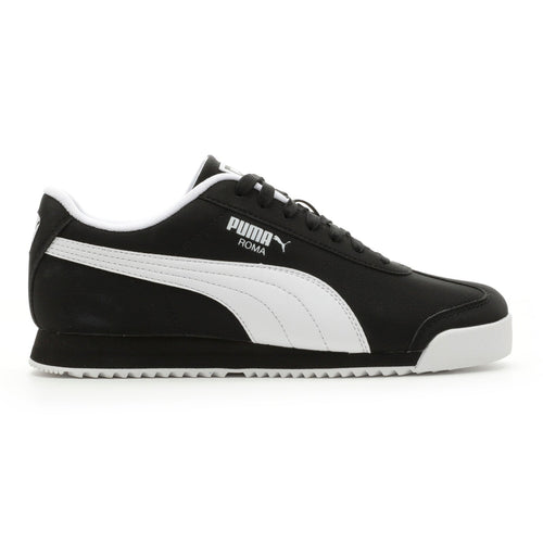 Puma Roma 24 Reversed 40067102 Mens Black Leather Lifestyle Sneakers Shoes