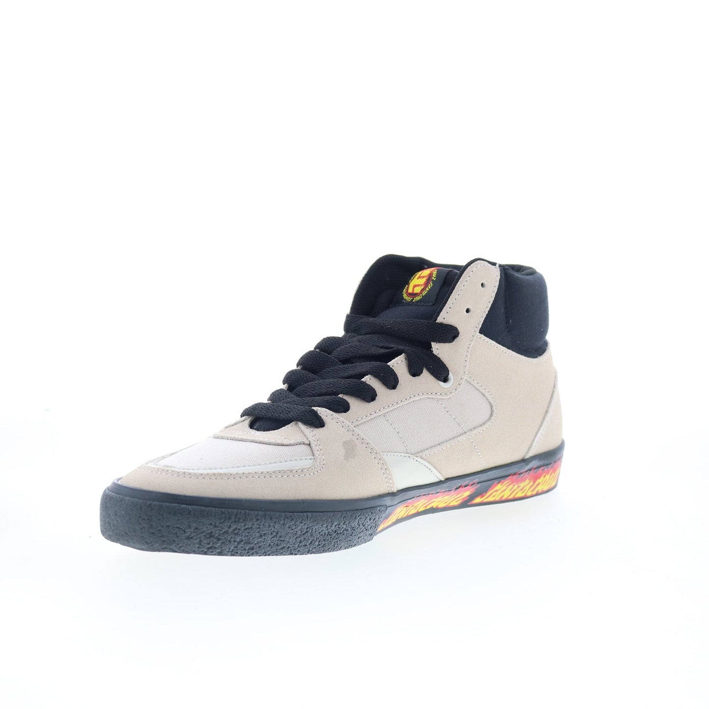 Etnies Screw Vulc Mid X Santa Cruz Mens Beige Skate Inspired Sneakers Shoes