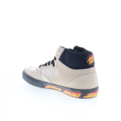 Etnies Screw Vulc Mid X Santa Cruz Mens Beige Skate Inspired Sneakers Shoes