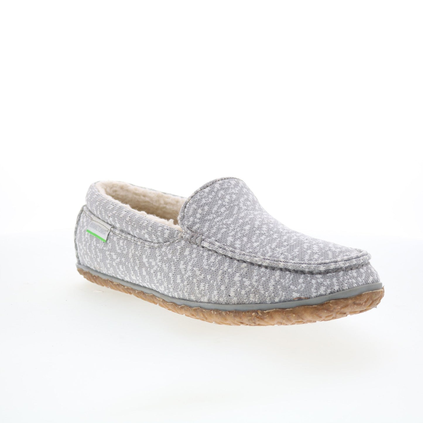 Minnetonka Eco Pine 4707ECO-LGR Mens Gray Canvas Loafer Slippers Shoes