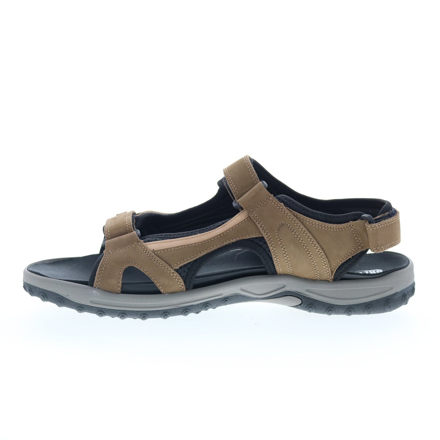 Drew Warren 47791-82 Mens Brown Leather Strap Slides Sandals Shoes