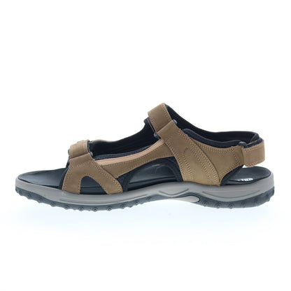 Drew Warren 47791-82 Mens Brown Leather Strap Slides Sandals Shoes
