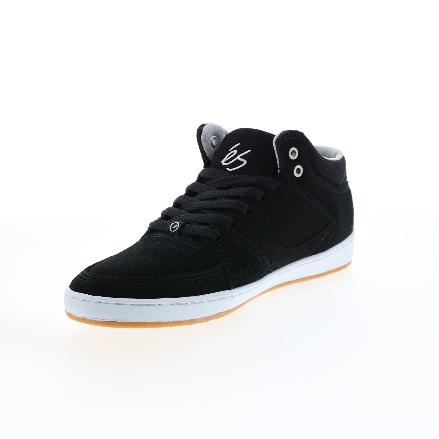 ES Accel Slim Mid 5101000147983 Mens Black Suede Skate Inspired Sneakers Shoes