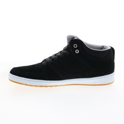 ES Accel Slim Mid 5101000147983 Mens Black Suede Skate Inspired Sneakers Shoes