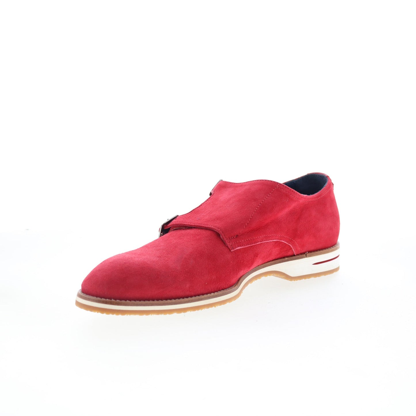 Zelli Italia Leggera Goat Suede Mens Red Loafers & Slip Ons Casual Shoes