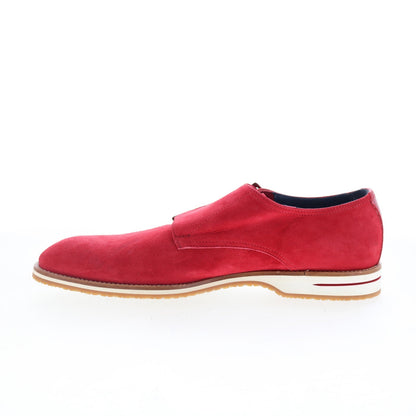 Zelli Italia Leggera Goat Suede Mens Red Loafers & Slip Ons Casual Shoes