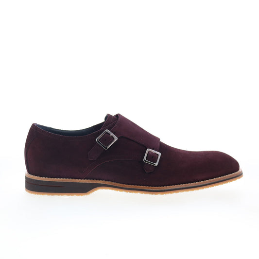Zelli Italia Leggera Goat Suede Mens Burgundy Loafers Casual Shoes