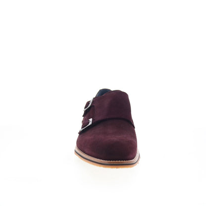 Zelli Italia Leggera Goat Suede Mens Burgundy Loafers Casual Shoes