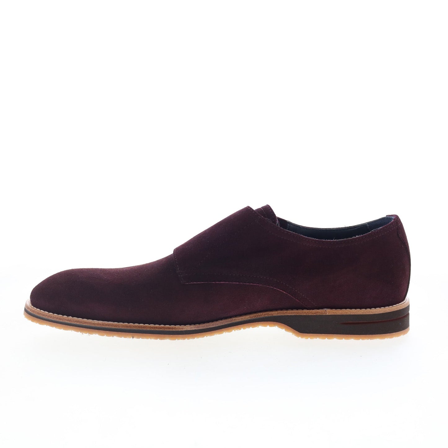 Zelli Italia Leggera Goat Suede Mens Burgundy Loafers Casual Shoes